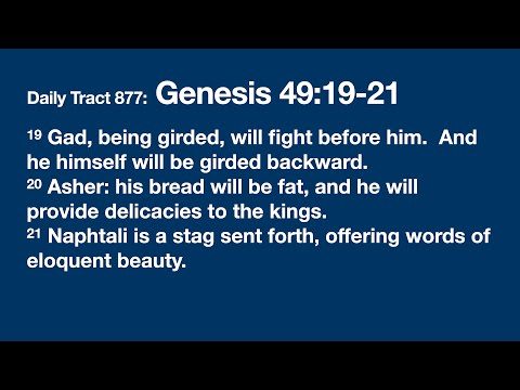 Dad’s Bible Tract 877 - Genesis 49:19-21