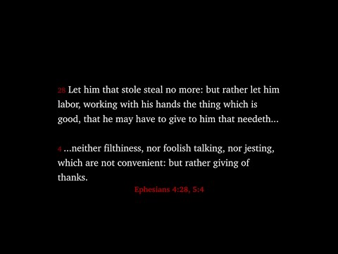 Ephesians 4:28, 5:4 – Vulgarity: A Function of Discontent | Crash Course in Basic Christianity #25