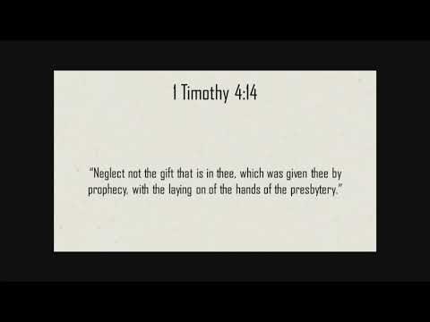 1 Timothy 4:14-5:5 - Jonathan Burns (Wed. Evening Bible Study Oct. 9, 2019)