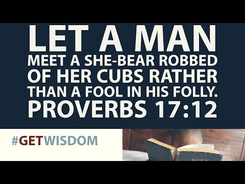 Proverbs | Get Wisdom Proverbs 17:12