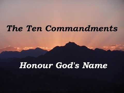 14-11-21 AM • Exodus 20:7 • Honour God's Name