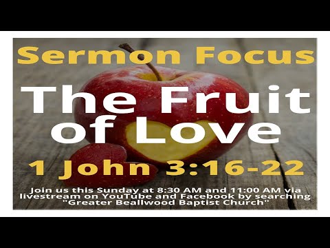 The Fruit of Love - 1 John 3:16-22