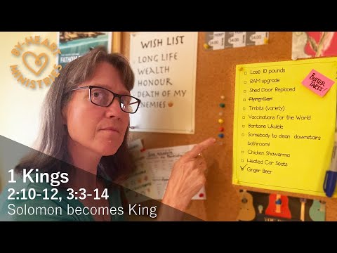 Linnea tells 1 Kings 2:10-12, 3:3-14 Solomon becomes King