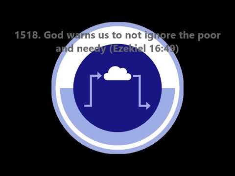 1518. God warns us to not ignore the poor and needy (Ezekiel 16:49)