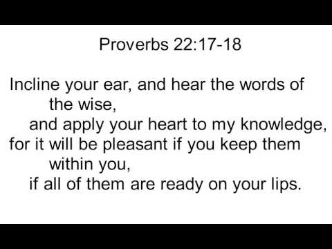 20 Proverbs 22:17-18