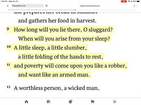 Proverbs 6:9–11 ESV