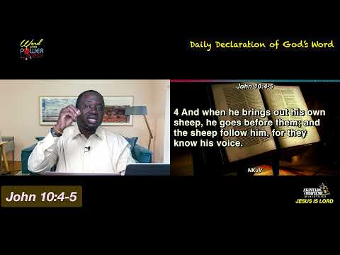 #DailyDeclarationofGod'sWord. John 10:4-5