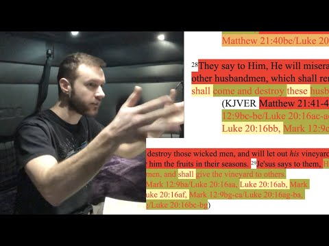 520. Rubric. Pharisees & Jesus Agree: Destroy Them. Matthew 21:41-42, Mark 12:9, Luke 20:16