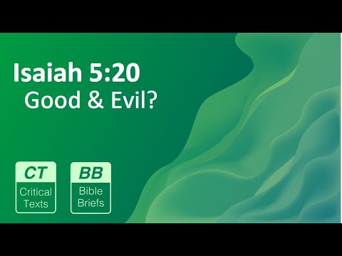 Bible Brief #71 - Isaiah 5:20