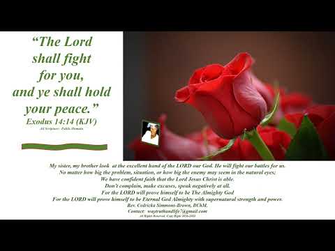 The LORD Shall Exodus 14:14 Rev. Cedricka Simmons-Brown