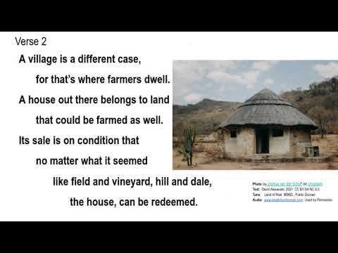 Leviticus 25:29-34   The Right of Redemption