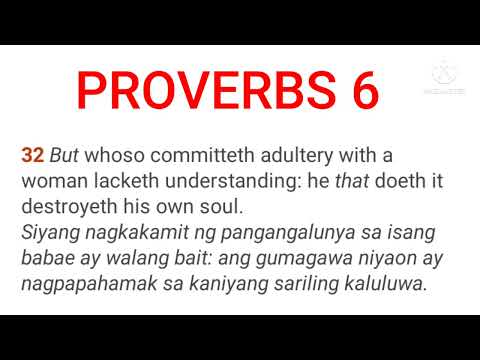 Bible Verse - Day 104 - PROVERBS 6:32 English/Tagalog