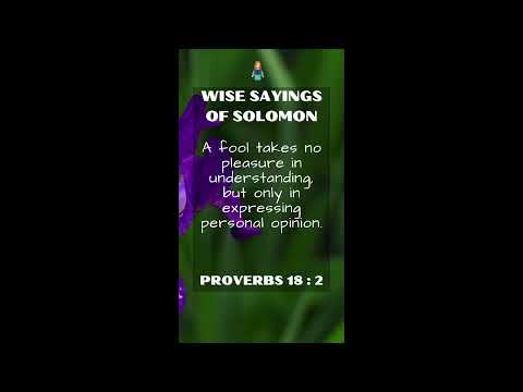 Proverbs 18:2 | NRSV Bible - Wise Sayings of Solomon