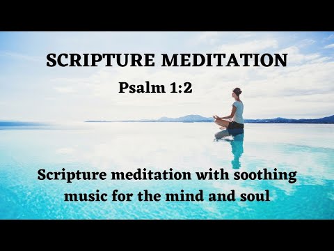 #023  - Scripture Meditation - (Psalm 1:2)  with soothing music for the mind and soul