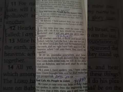 The Living Word of God. Scripture Reading Isaiah 48:12-15 KJV