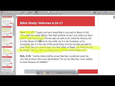 Bible Study Livestream - Hebrews 6:16-17