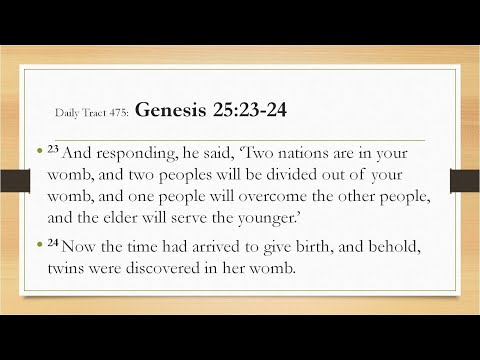 Dad’s Bible Tract 475 - Genesis 25:23-24