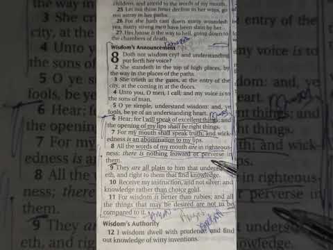 The Living Word of God. SCRIPTURE Reading Proverbs 8:6-11 KJV