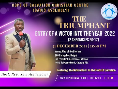 The Triumphant Entry Of A Victor To 2022 (2 Chronicles 20:13-17)