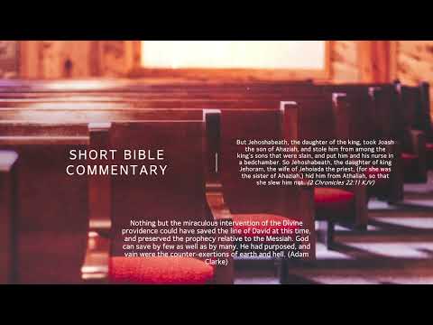 2 Chronicles 22:11 - Short Bible commentary