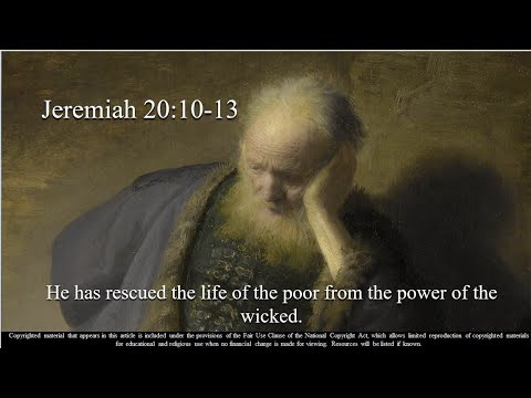 12th Sunday – OT – A - First Reading - Jeremiah 20:10–13 – He has rescued