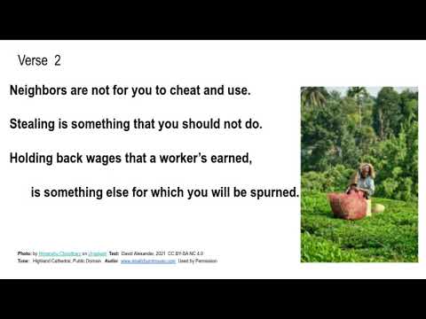 Leviticus 19:11-14   Stealing and Cheating