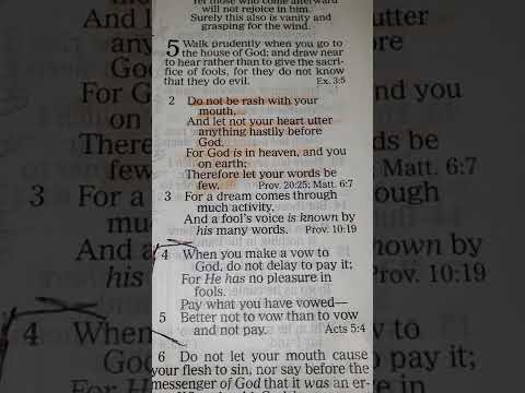 Start your day with "Good Morning Scripture!" ???? ☕️ [Ecclesiastes 5:1-5]