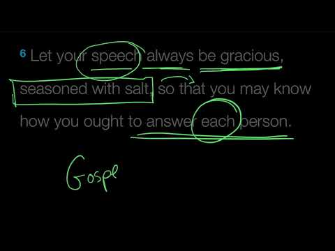 Verse by Verse: Colossians 4:6