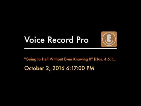 "Going to Hell Without Even Knowing It" (Hosea 4:6; 13:9; Book of 2 Peter)