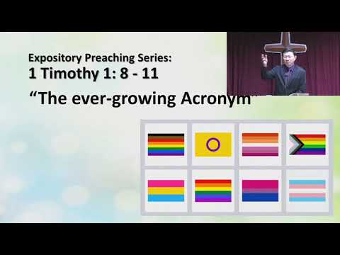10 April 2022 1 Timothy 1: 8 - 11 "The ever growing Acronym"