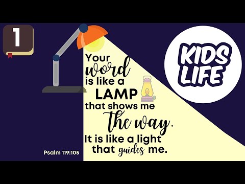 Kids Life - The Bible is like a lamp! | Psalm 119:105, Matthew 4:1-11