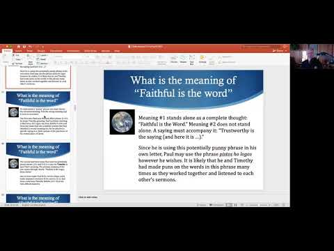 12. 1 Timothy 3:1-15 - Women & Men Restored to Ministry