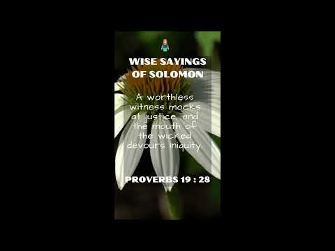 Proverbs 19:28 | NRSV Bible - Wise Sayings of Solomon