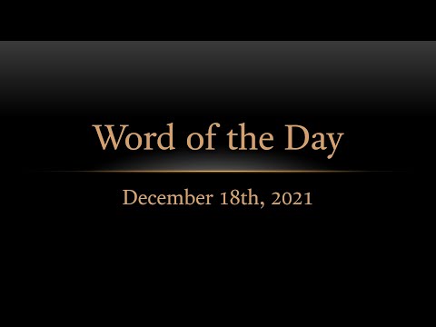 TURFJC Word of the Day for December 18th, 2021: 2 Chronicles 30:8