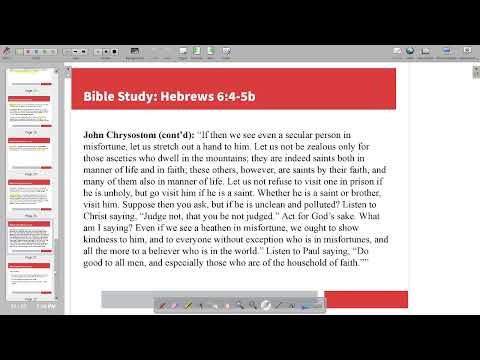 Bible Study Livestream - Hebrews 6:9-10