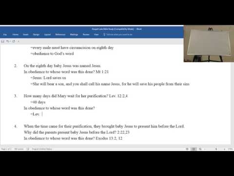 Boksoon Kim Bible Study Luke 2:21-40 Baby Jesus presented in the temple