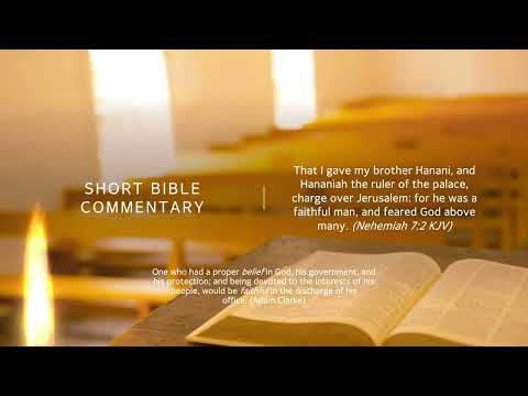 Nehemiah 7:2 - Short Bible commentary