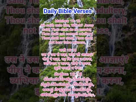 Word of God Jesus Christ, Matthew 19 : 17 - 19.