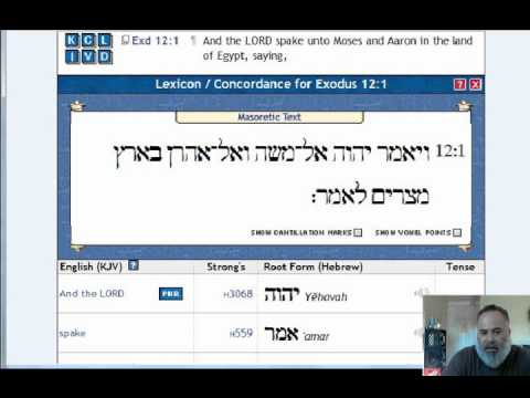 Exodus 12:1 How To Write The Hebrew Out