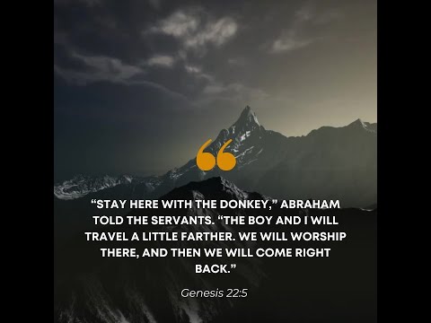 Thought of the day - Genesis 22:5