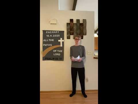 Zach's Confirmation Faith Statement - Psalm 25:10