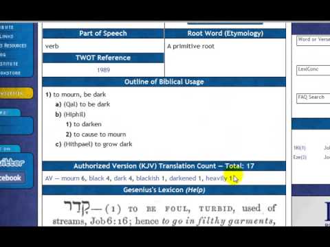 Jeremiah 14:2 Qadar Dark Skinned