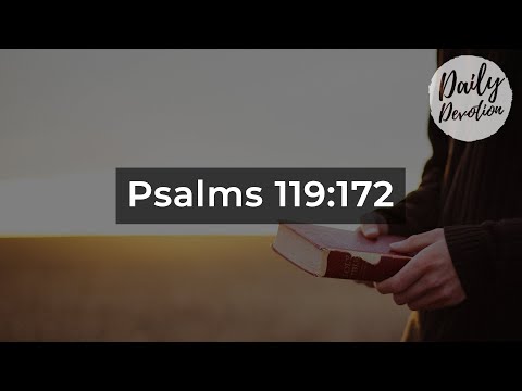 Daily Devotion || 06.12.2020 || Psalms 119:172 || Rev. Dawson Selvarajan