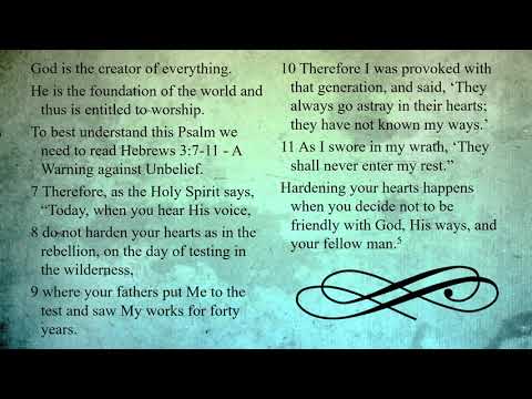 27th Sunday – OT – C - Psalm 95:1–2, 6–9 - If today you