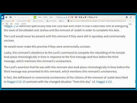 Lesson 36-Tuesday October 29, 2019-Haggai 2:14