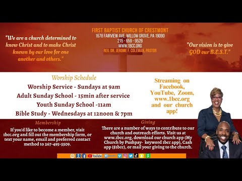 "Love One Another As Christ Loves You" John 13:34-35 (CSB)- Rev. Dr. Jerome F. Coleman, Pastor