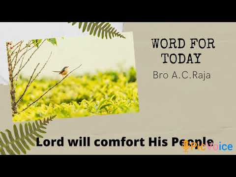Word For Today - By Bro AC. Raja [ Isaiah 49:18 ]