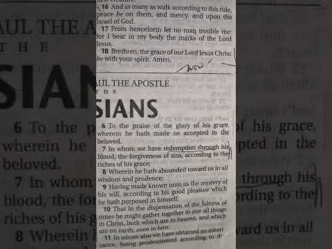 The Living Word of God. Scripture Reading Ephesians 1:6-8 KJV