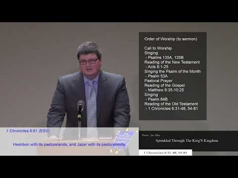 Sprinkled through the King's Kingdom (1 Chronicles 6:31-48, 54-81)