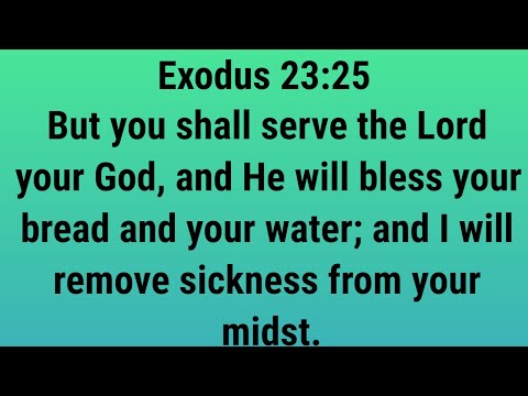 Exodus 23:25 NASB But you shall serve the LORD your God, and He will bless your bread...